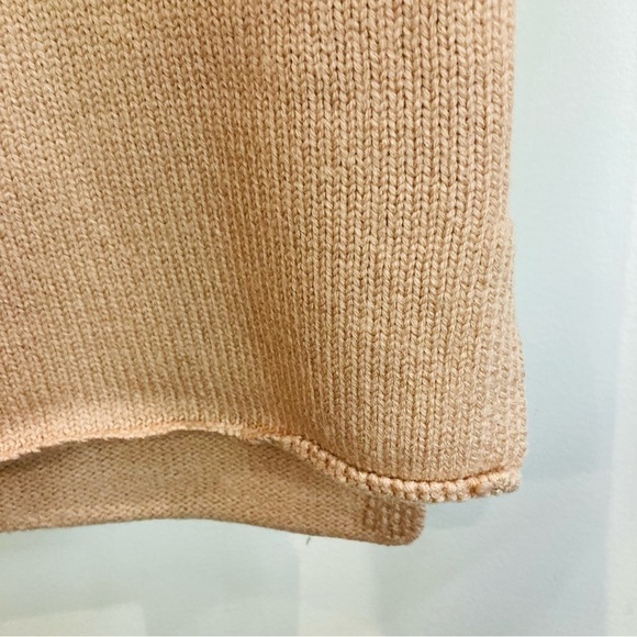 WILFRED SZ S 100% Merino Wool Blush Ribbed Detail Boat  Neck Sweater Hi Low Hem - Picture 3 of 11